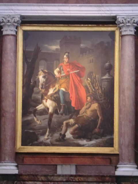 Gemälde St. Martin teilt seinen Mantel