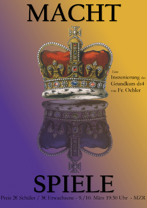 Plakat für die Aufführung am 9./10. März